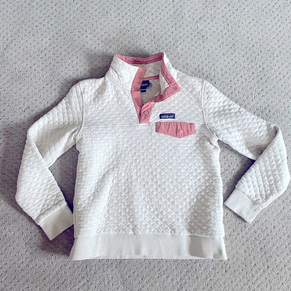 Patagonia organic quilted snap t pullover
